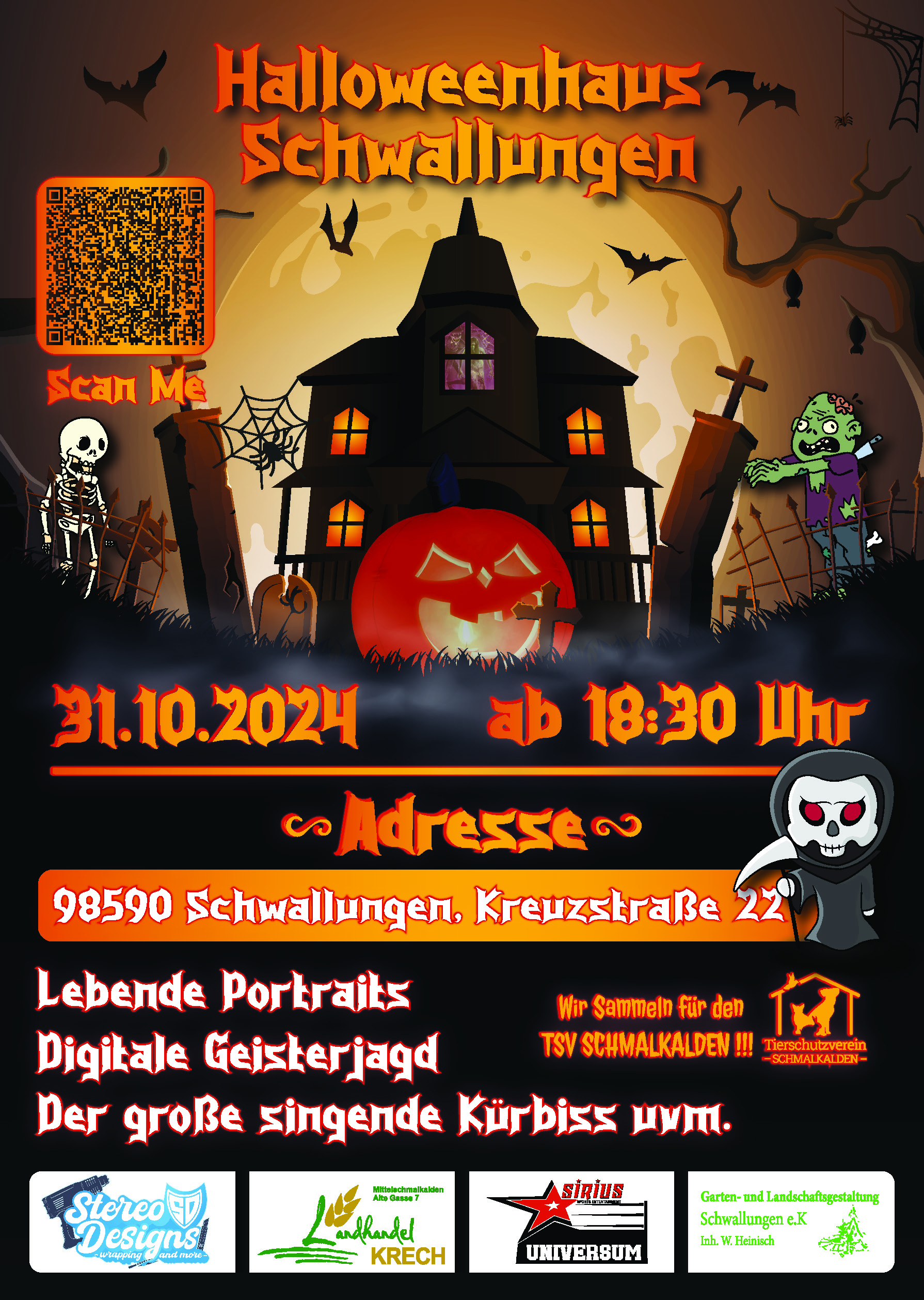 Halloweenhaus in Schwallungen